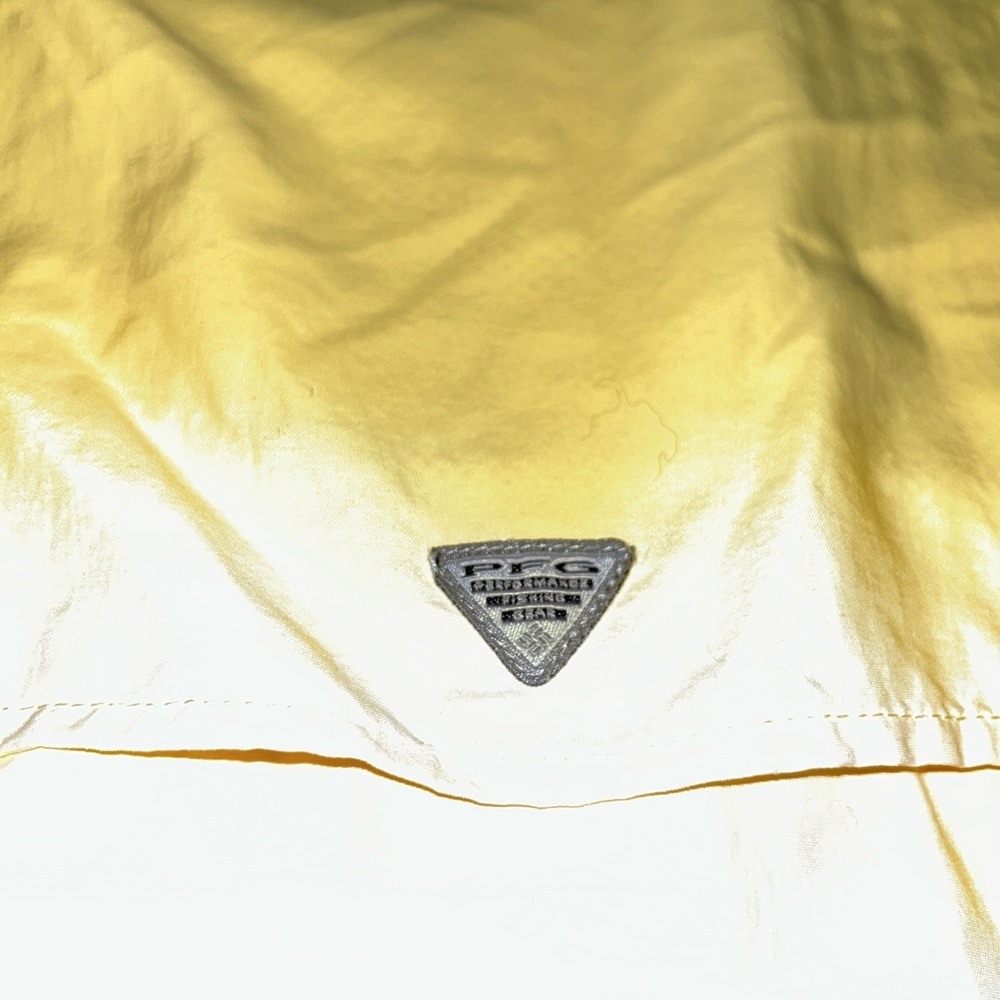 Columbia Shirt Mens XL PFG Vented Fishing UPF 30 Button Up Yellow - Picture 10 of 14